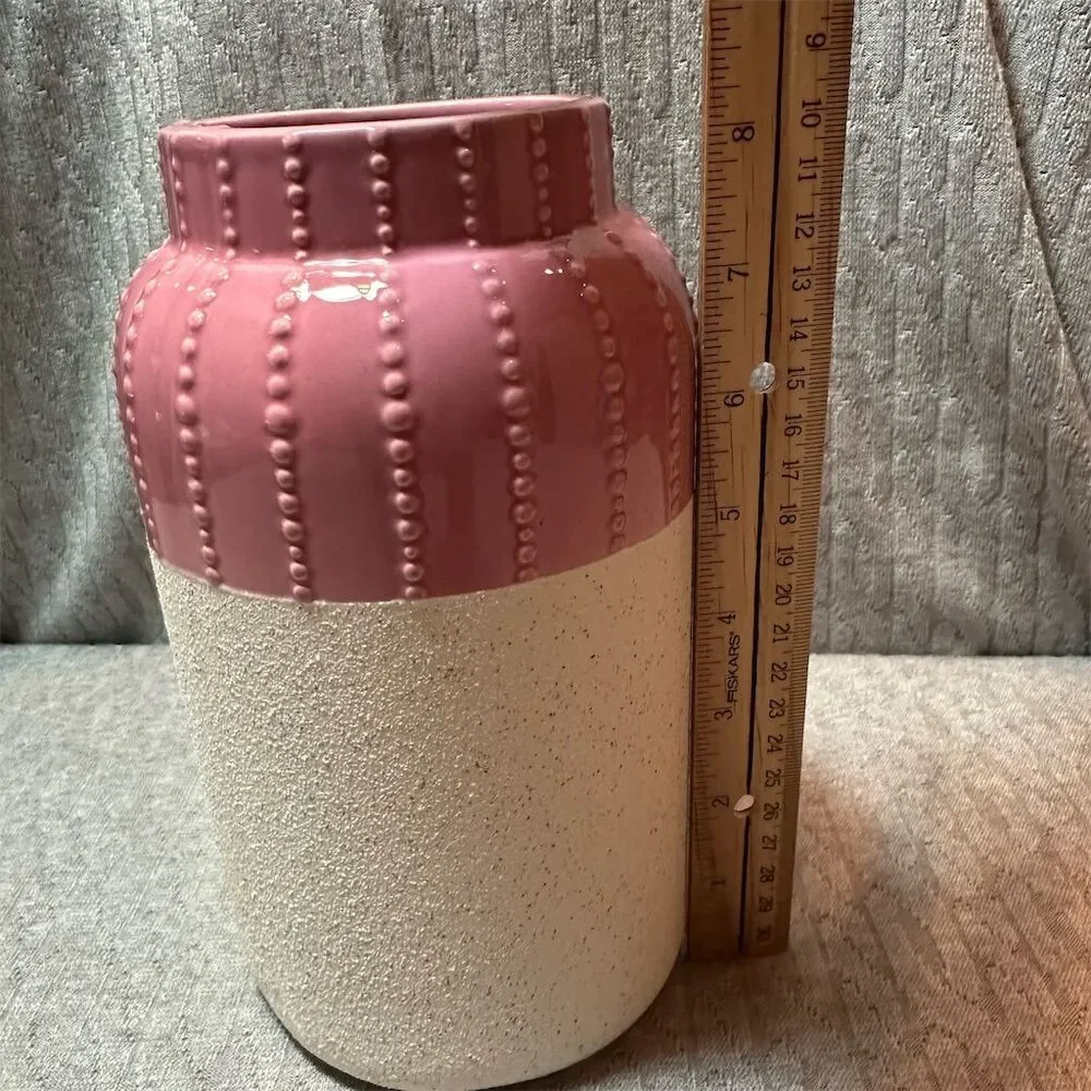 Pink Textured Ceramic Vase 10